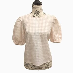 X-Company women's pastel gingham blouse size L